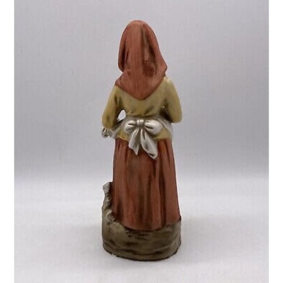 Rare Vintage Homco Old Lady Woman with Fruit Basket and Dog Figurine - Picture 7 of 7